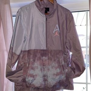 Nike Air Jordan Sport DNA 1/2 Zip Pullover Men's Windbreaker Jacket in Plum Fog